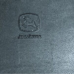 Classic zippered John Deere Charcoal Tablet Cover with extra pockets, calculator